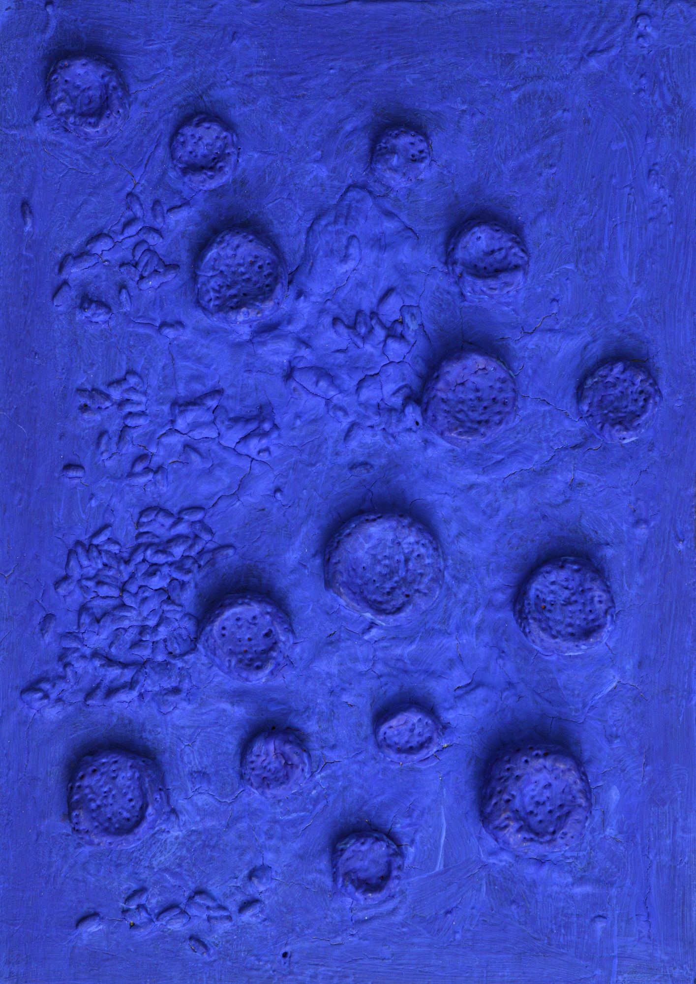 Yves Klein | Yves Klein Blue Sponge Relief Painting | MutualArt