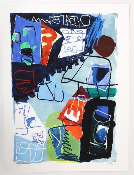 Jan Voss | Jan VOSS (né en 1936) Composition abstraite 