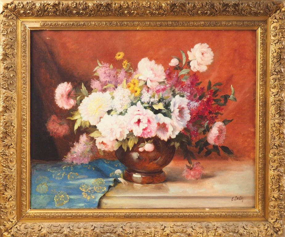 Aquarelle Originale XXe Siècle - Nature Morte Bouquet De Fleurs - Format 24x17 Cm