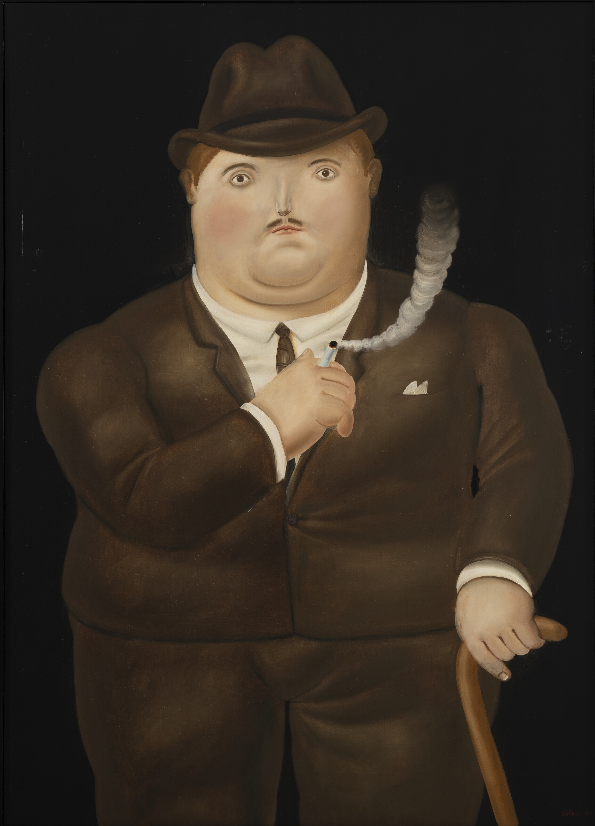 Fernando Botero | Hombre fumando (1980) | MutualArt