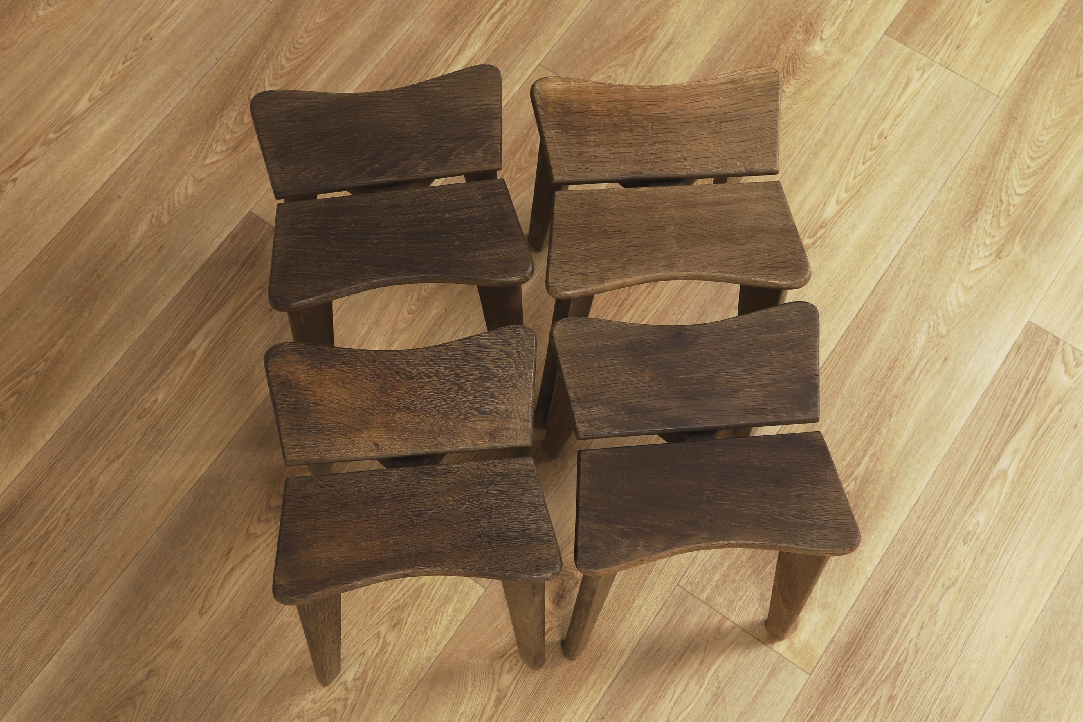 Marcel Gascoin | Suite de 4 tabourets Trèfle, circa 1950 (ca. 1950