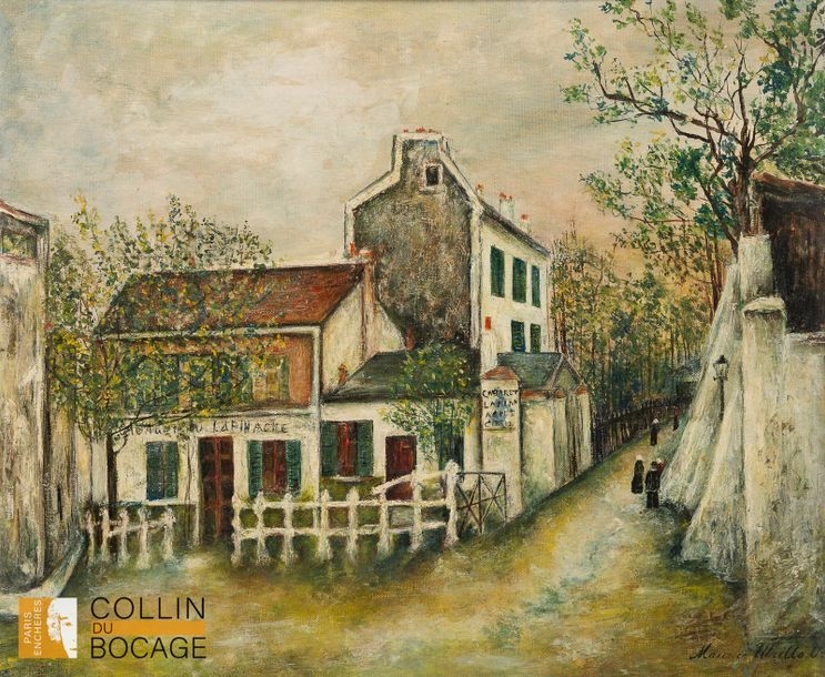 モーリス・ユトリロ、「Le Lapin agile a Montmartre」 MAURICE UTRILLO (1883-1955), Le Lapin Agile à Montmartre