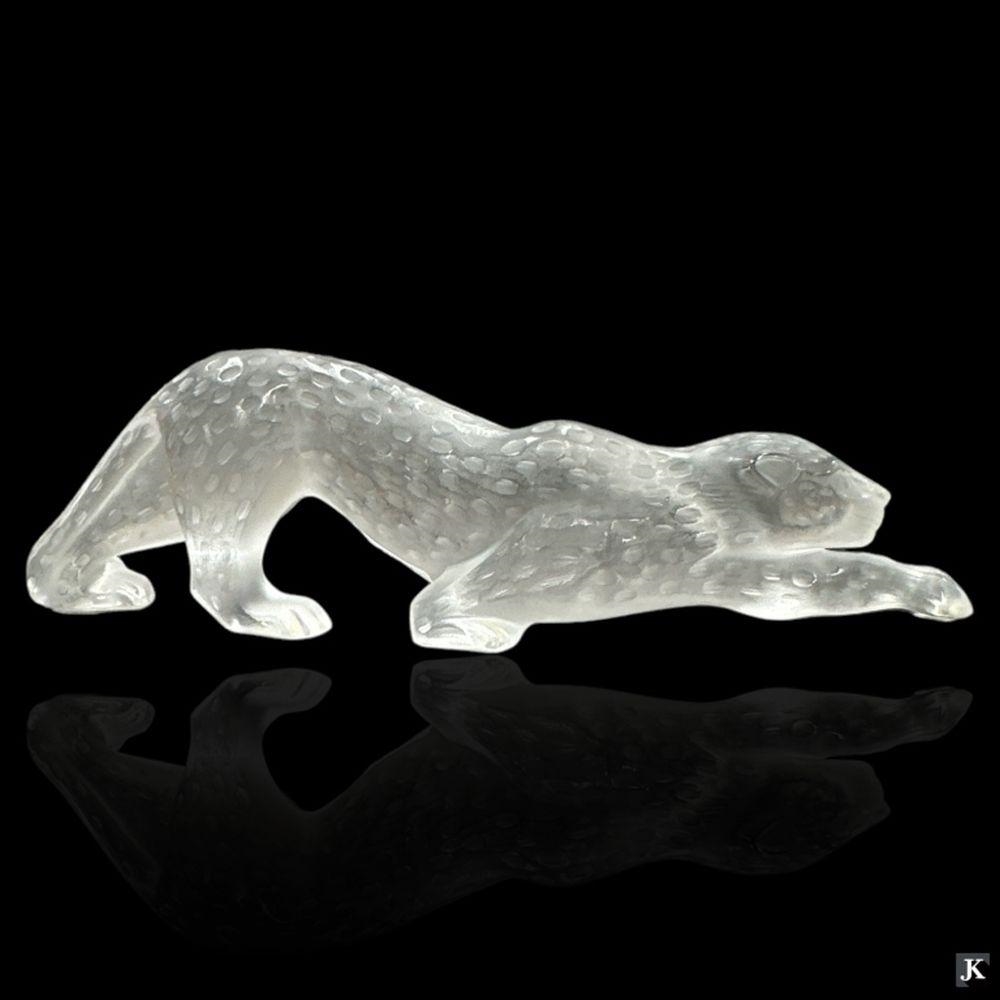 René Lalique | Lalique Clear And Frosted Crystal Jaguar Sculpture