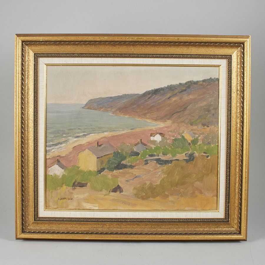 Sven Lundgren | Sweden. Coast. Signed. Oil on panel | MutualArt