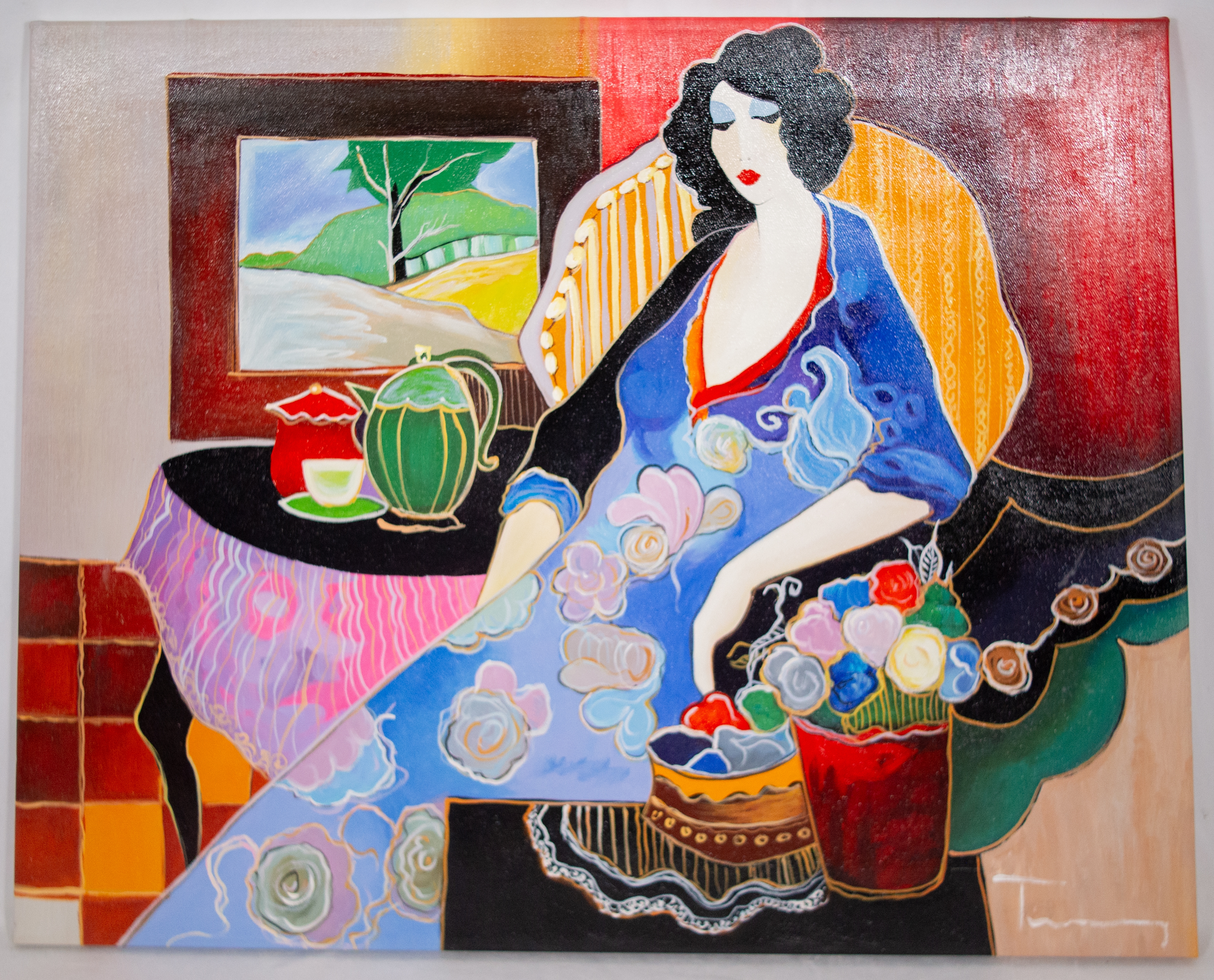 Itzchak Tarkay | Tarkay, Isaac - Blue Afternoon | MutualArt