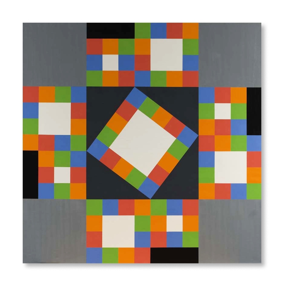 Max Bill、Struktur mit drei Farben Max Bill | Konstruktion um das Thema 3: 4: 5 (1980) | MutualArt