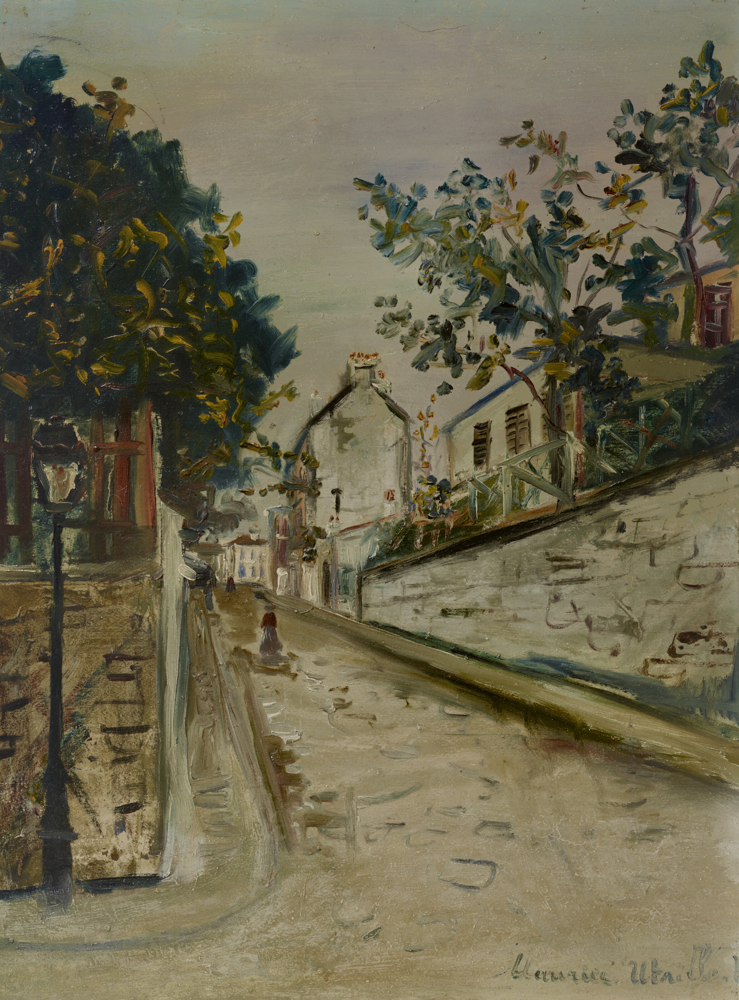 MAURICE UTRILLO、SCENE DE RUE、海外版超希少レゾネより Maurice