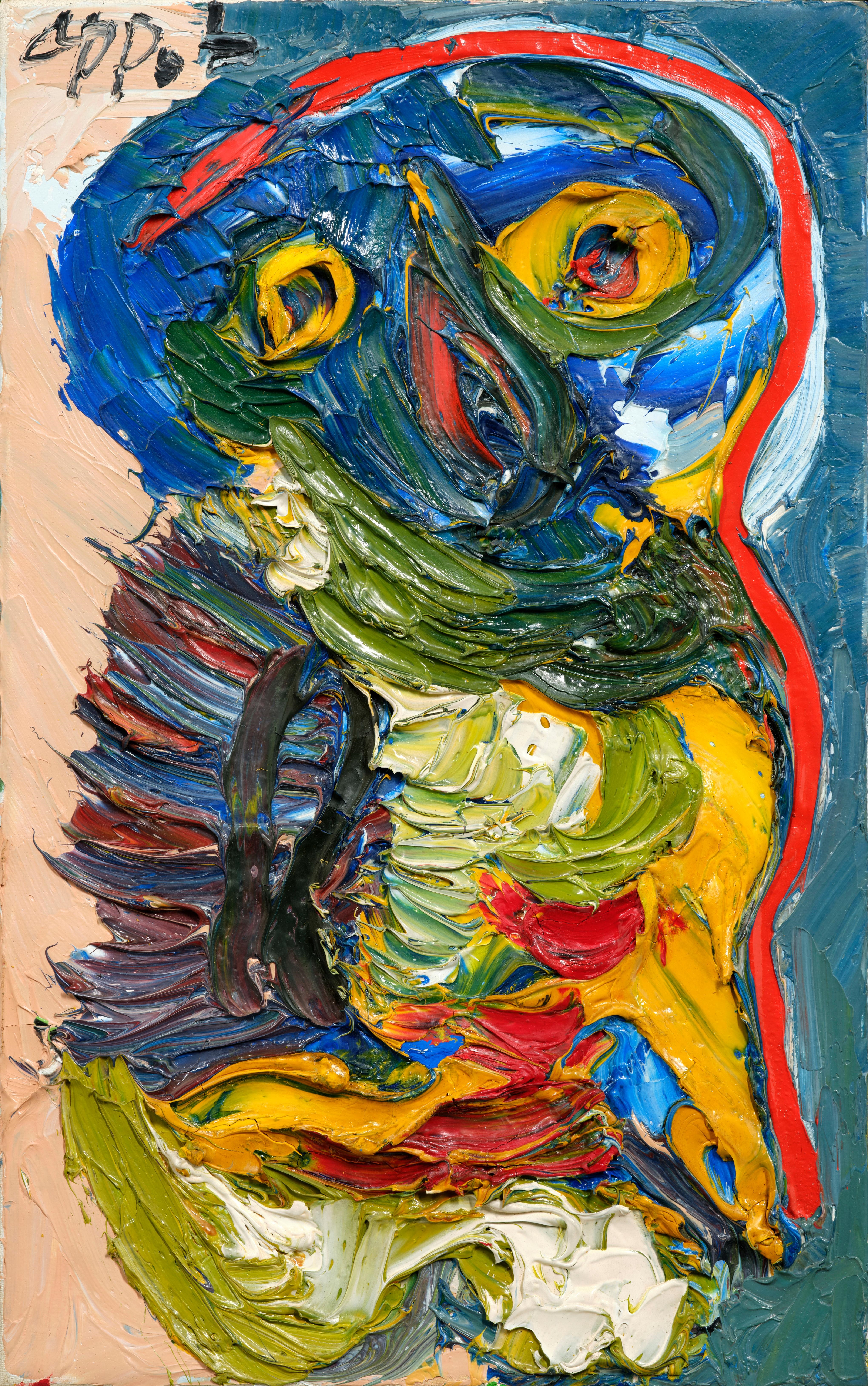 Karel Appel、Les Animaux du Desert、希少画集画、新品額装付