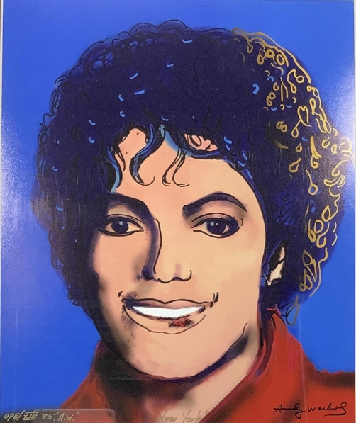 マイケル・ジャクソン(MJ)のサイン入りイラスト・Andy Warhol 作 Andy Warhol's 