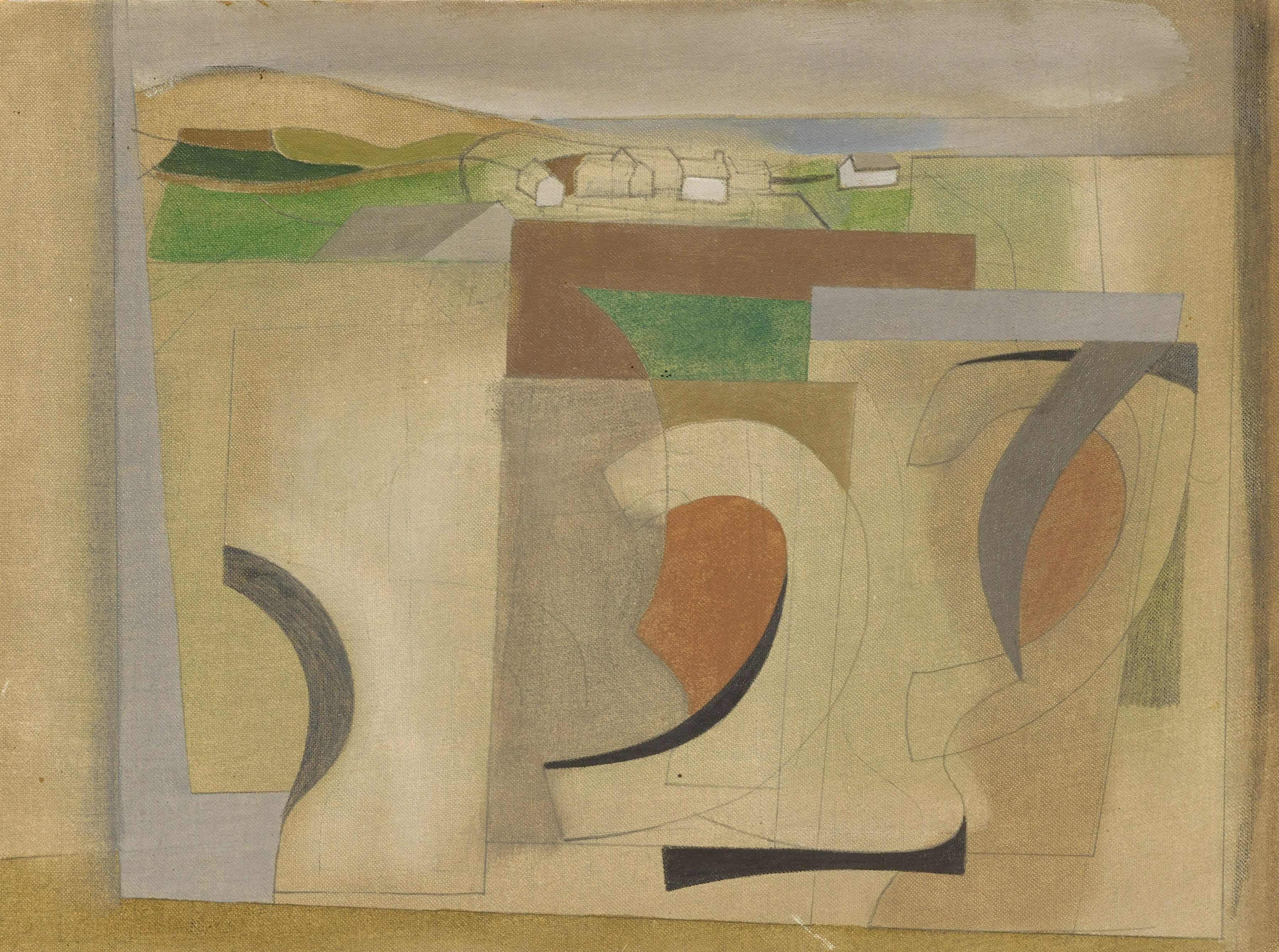 Ben Nicholson | June 7-49 (Still Life with Cornish Landscape (1949