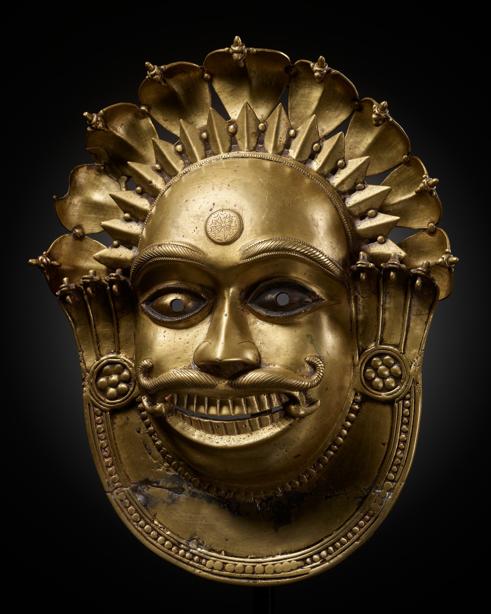 Indian School, 18th Century | A BRONZE MASK OF JUMADI, BHUTA