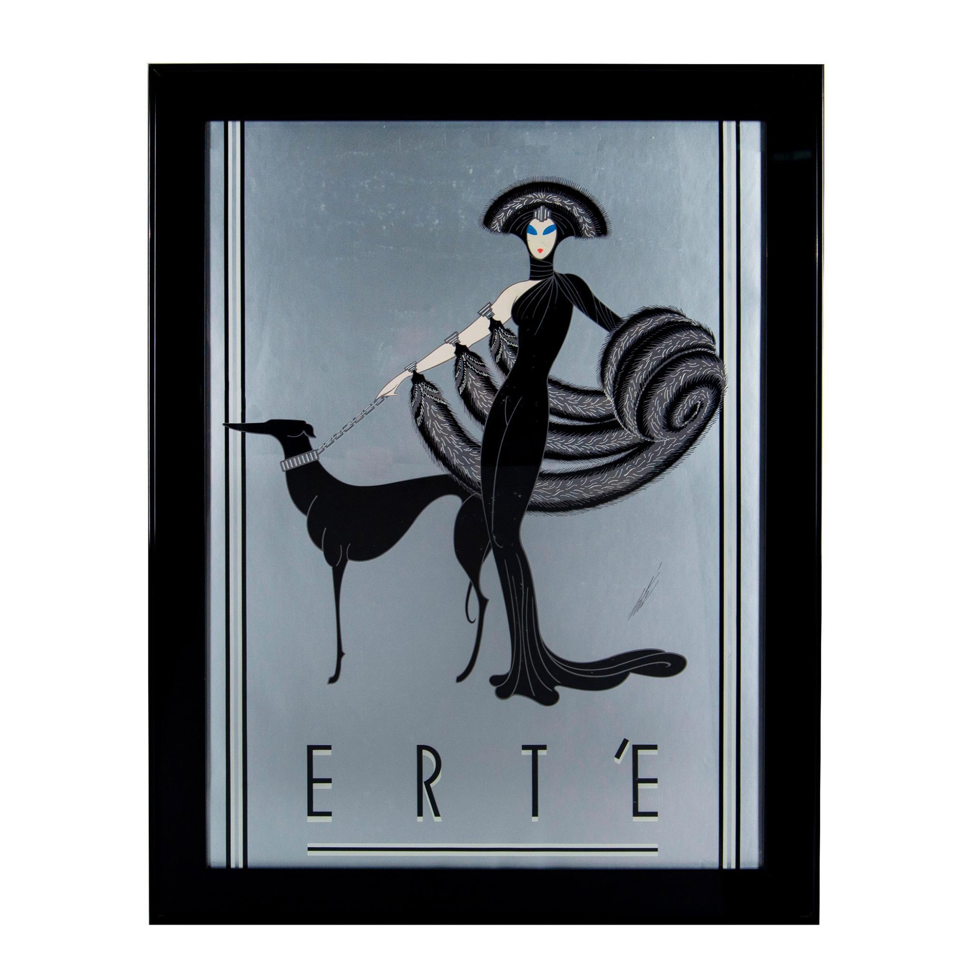 Erté | Erte, Offset Lithograph Art Deco Poster, Symphony in Black