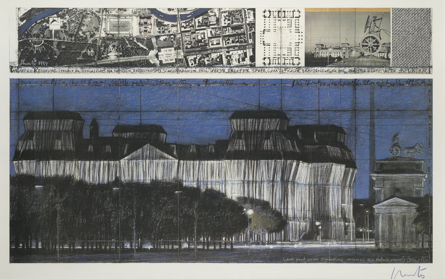 Christo | Wrapped Reichstag, Projetc for Berlin (1994) | MutualArt