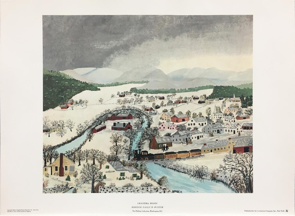 Grandma Moses | Grandma Moses - Hoosick Falls in Winter (1948