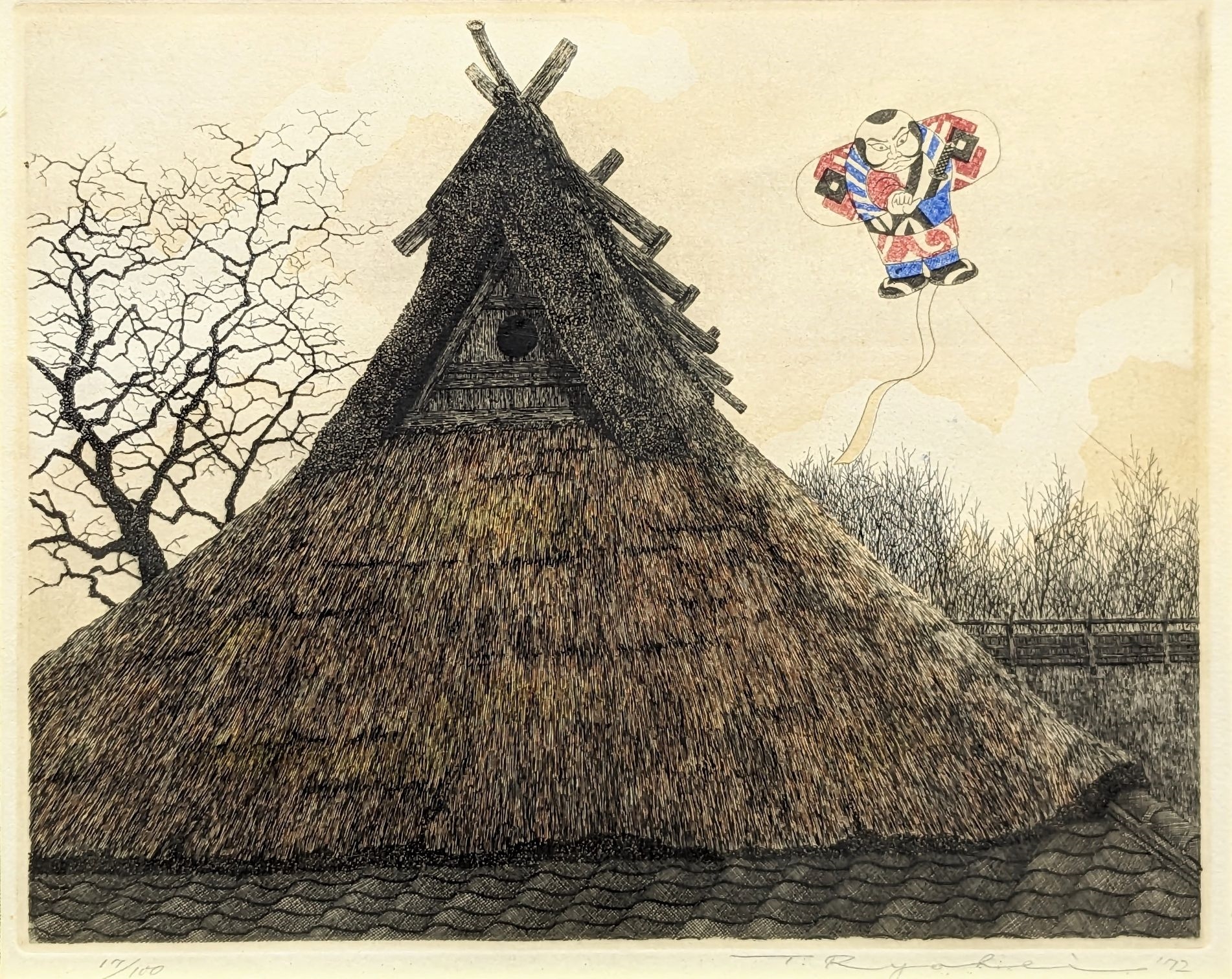 t.ryohei 田中良平　版画　1975年　7/10 t.ryohei 田中良平 版画 1975年 7/10