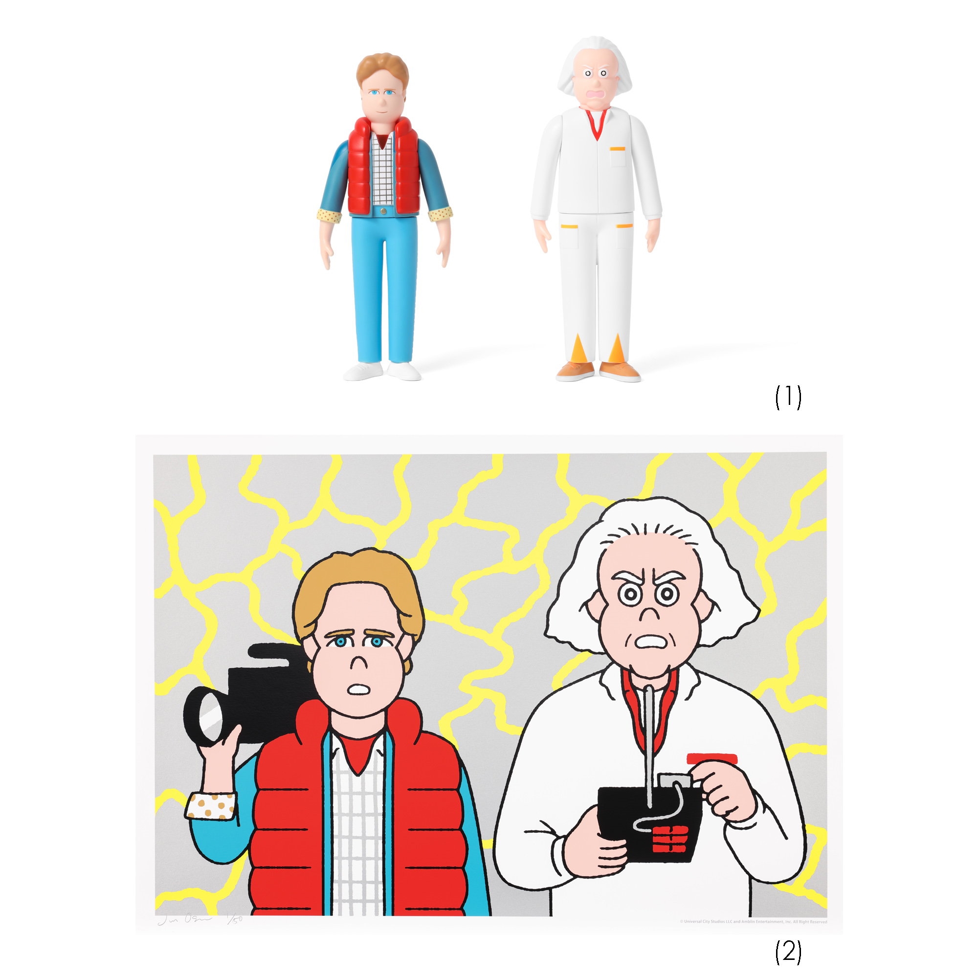 【限定品】JUN OSON マーティ&amp;ドク ソフビ ED100 限定品】JUN OSON マーティ&ドク ソフビ ED100