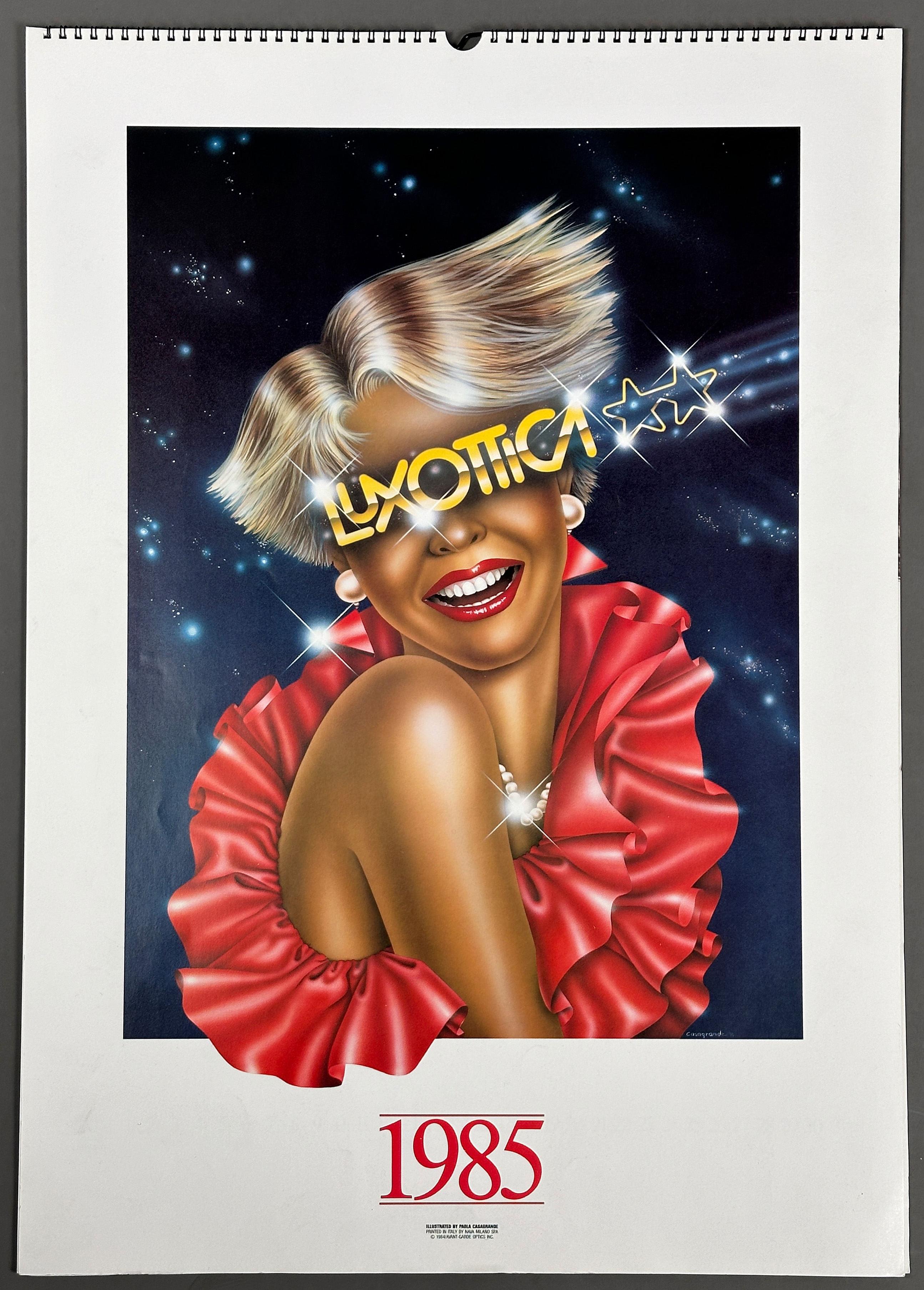 1980年　ARTIST CALENDAR　CBSソニー paola-casagrande--xx---