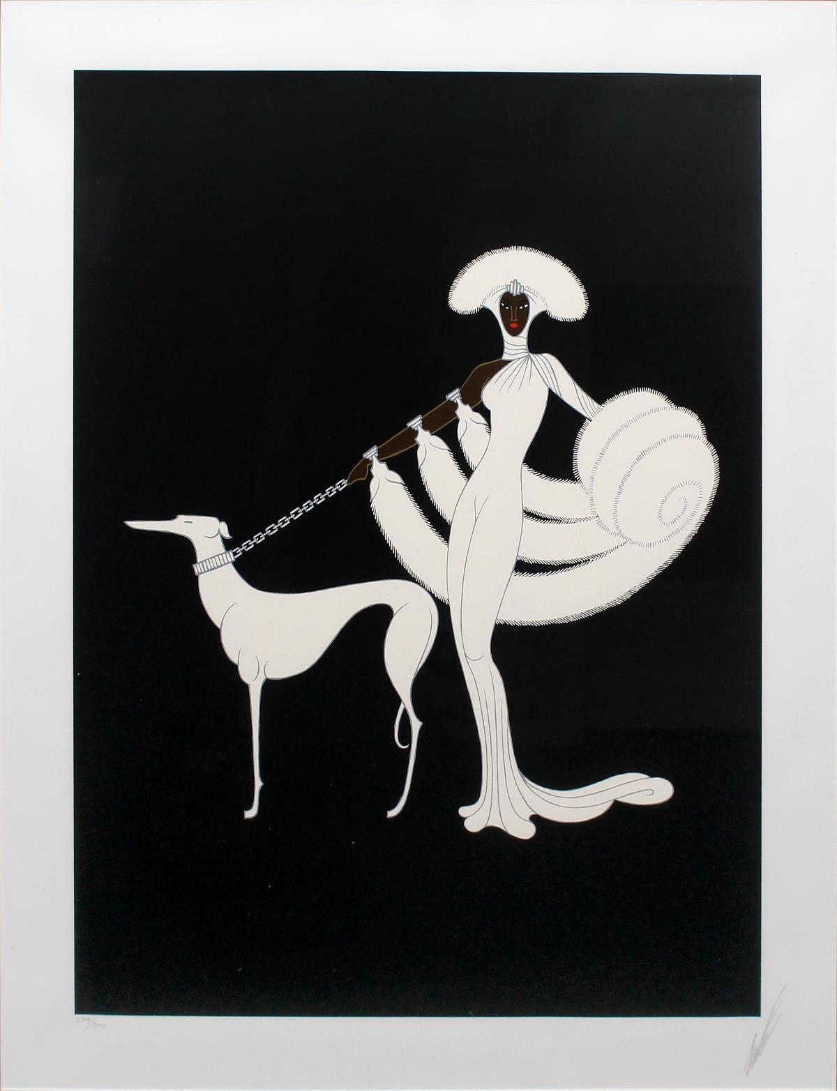 Erte 【Ebony and White】vintageitem 1980年代 erte-erte---ebony-in-white-