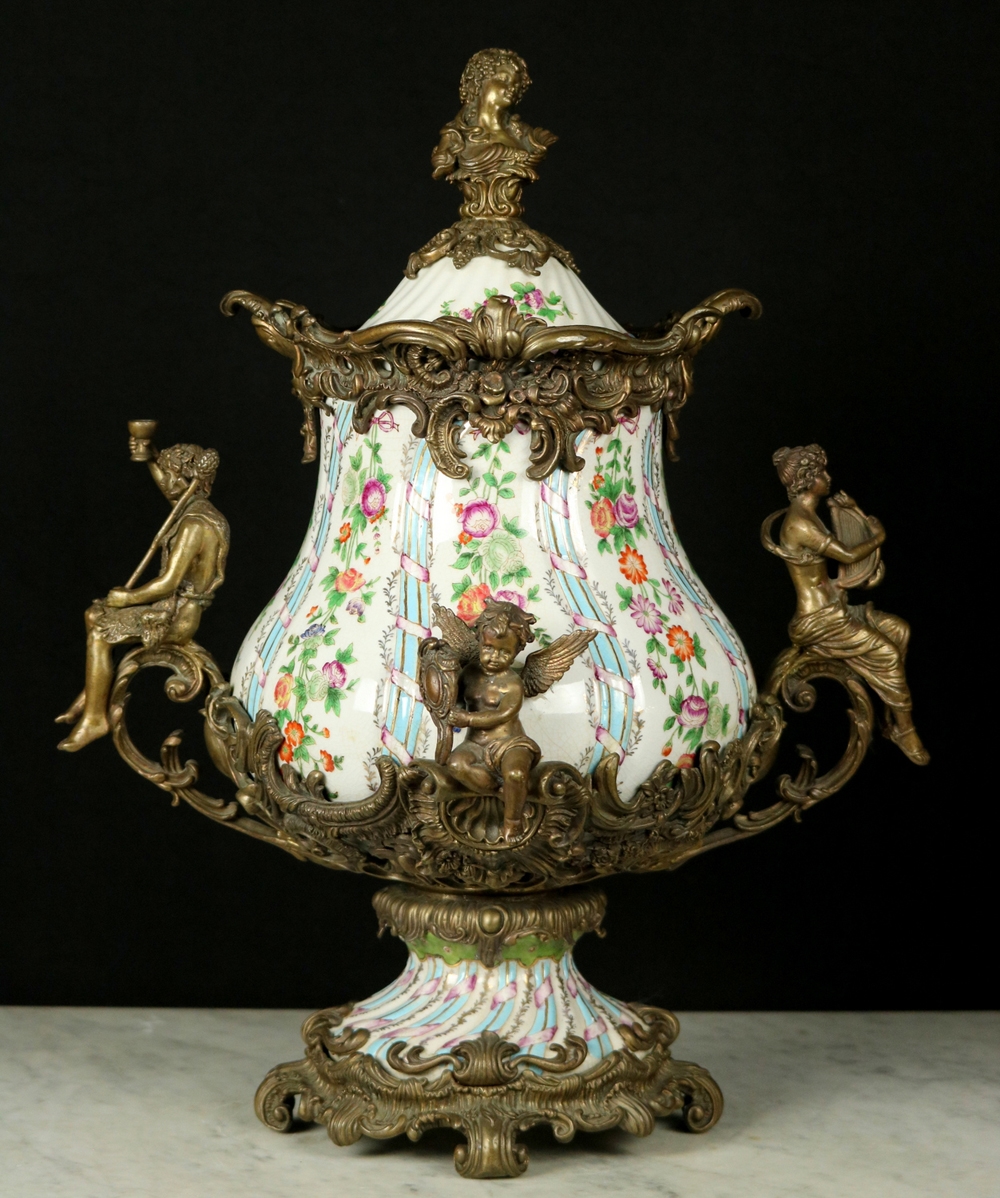 WL 1895 ウォン・リー磁器 ブロンズ 豪華な大きなボウル WWTT372 WL 1895 ウォン・リー磁器 ブロンズ 豪華な大きなボウル WWTT372