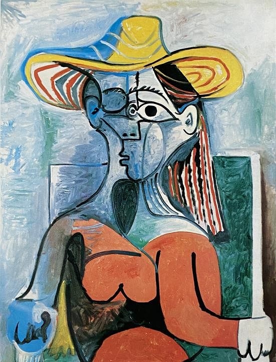 Pablo Picasso | Pablo Picasso - Woman in Yellow Hat (1964) | MutualArt
