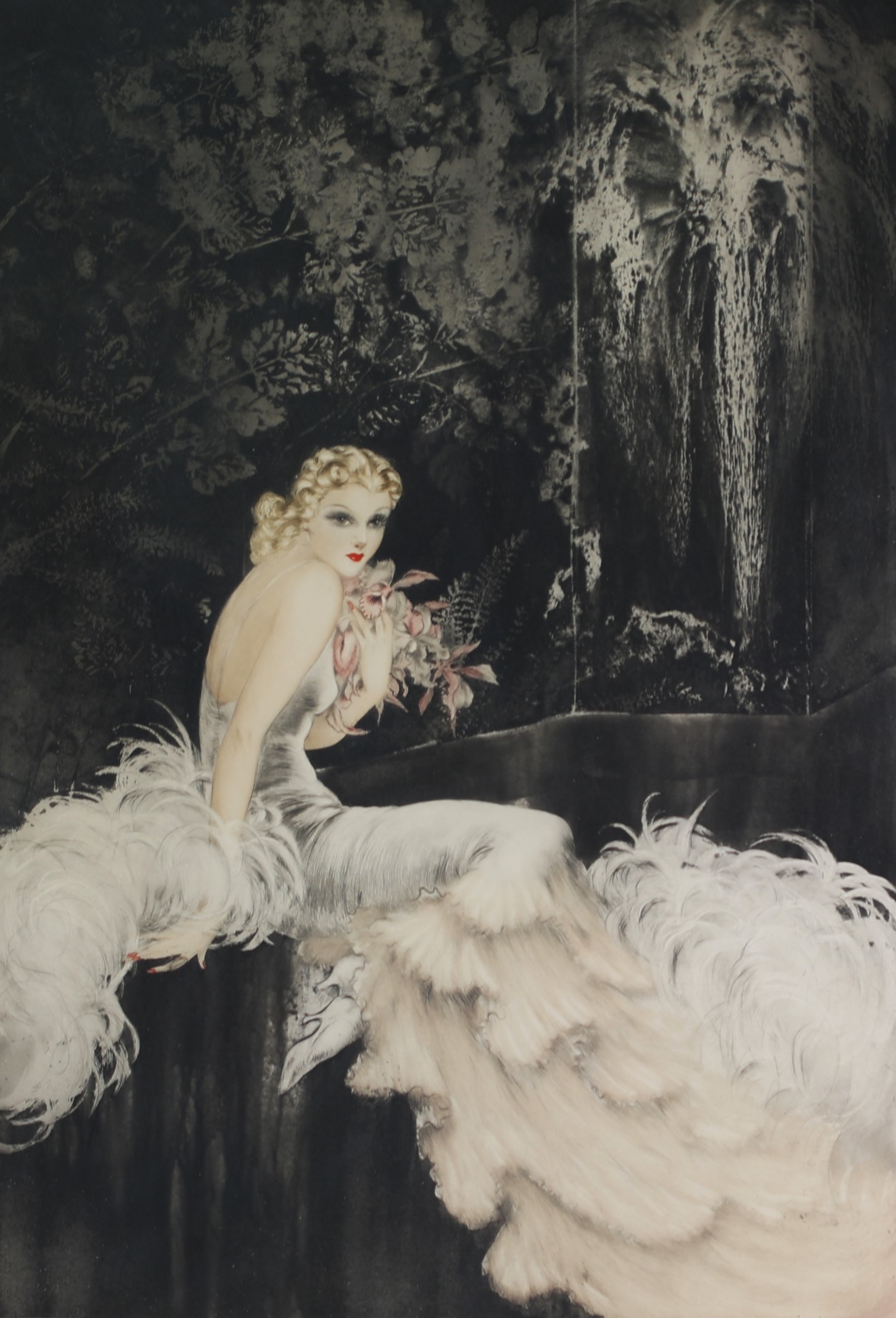 Louis Icart | Louis ICART (1888-1950) 'Orchids' Lithograph signed