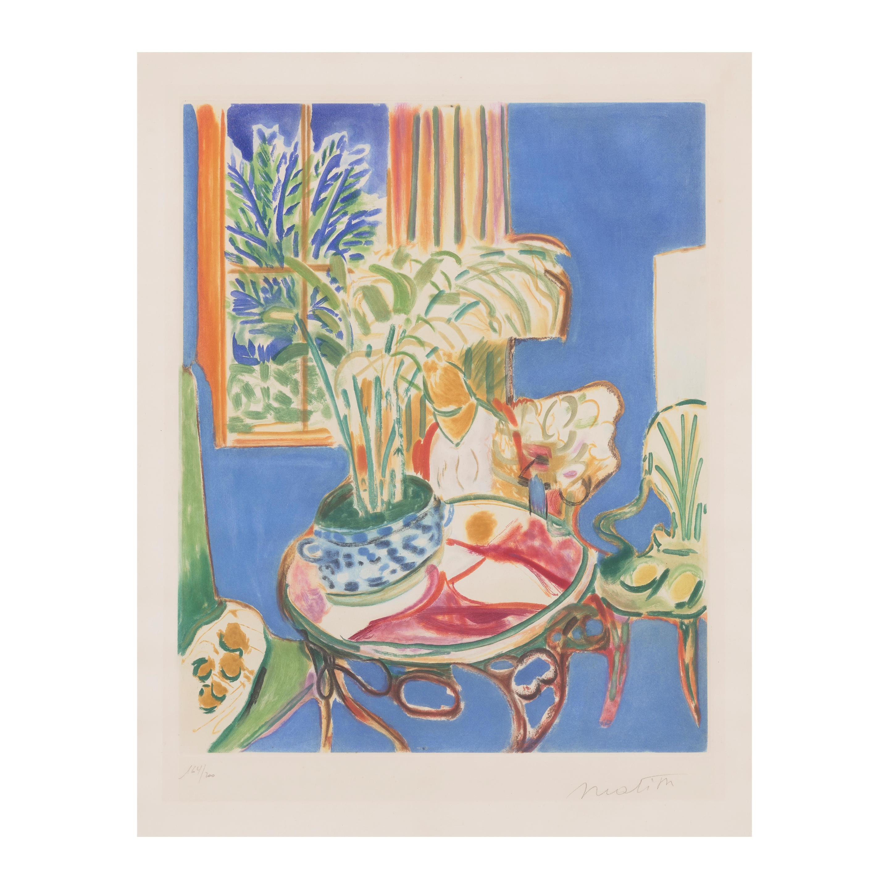 Henri Matisse | Petit Intérieur Bleu (Circa 1952) | MutualArt