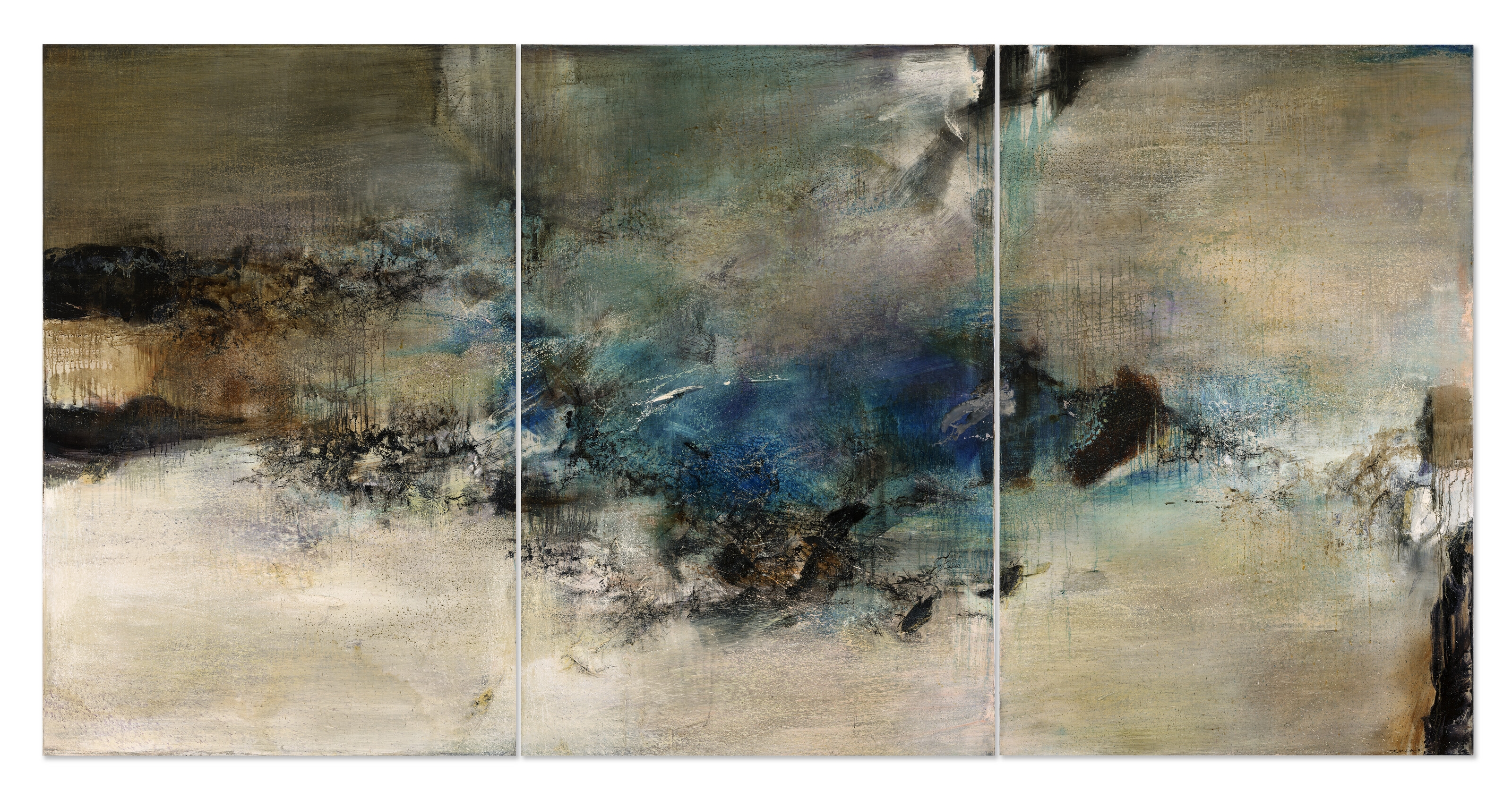 Zao Wou-Ki | 05.06.80 - Triptyque | MutualArt