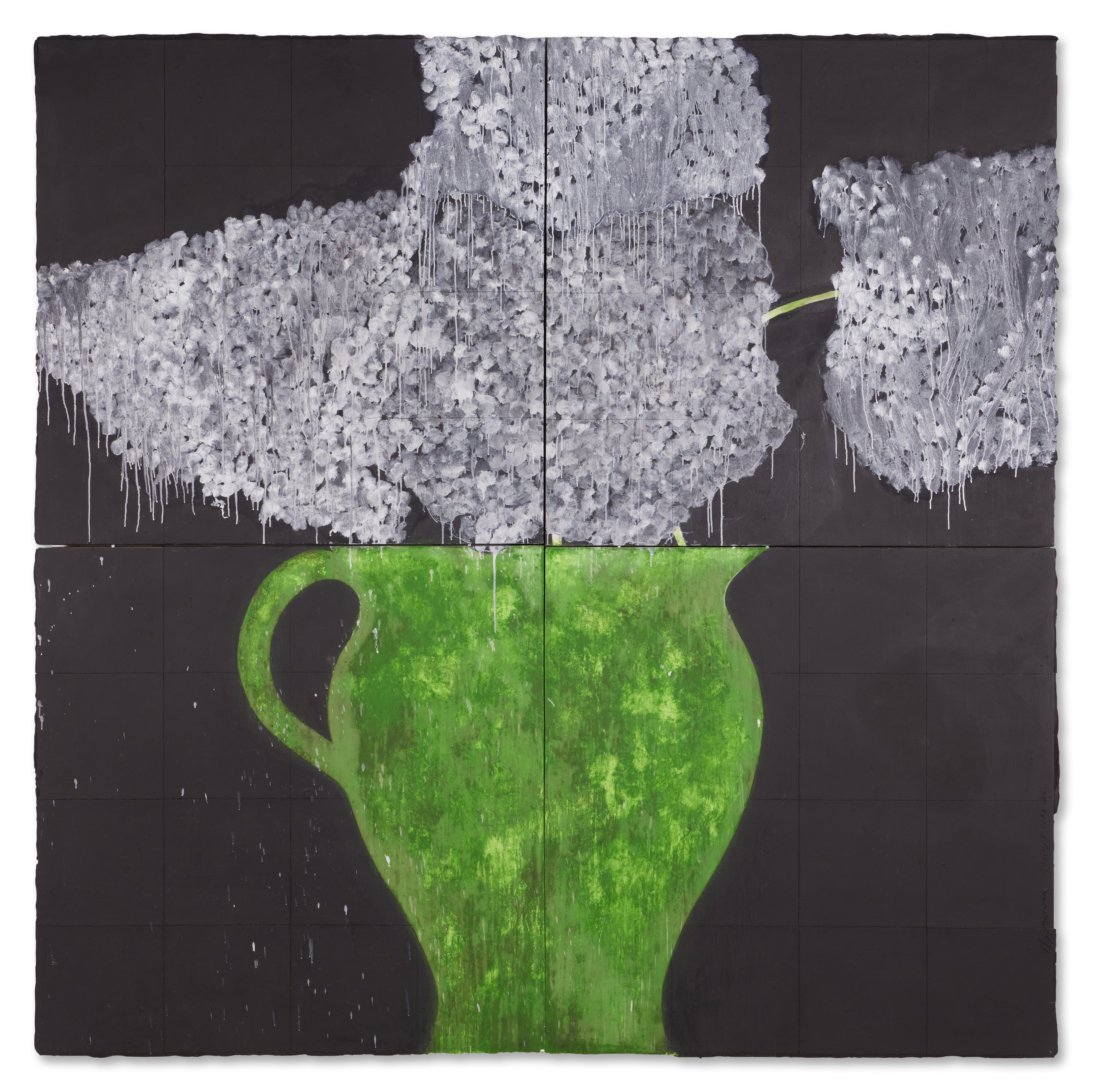 ドナルド・サルタン 「hydrangea in a green pot」 738678.jpg