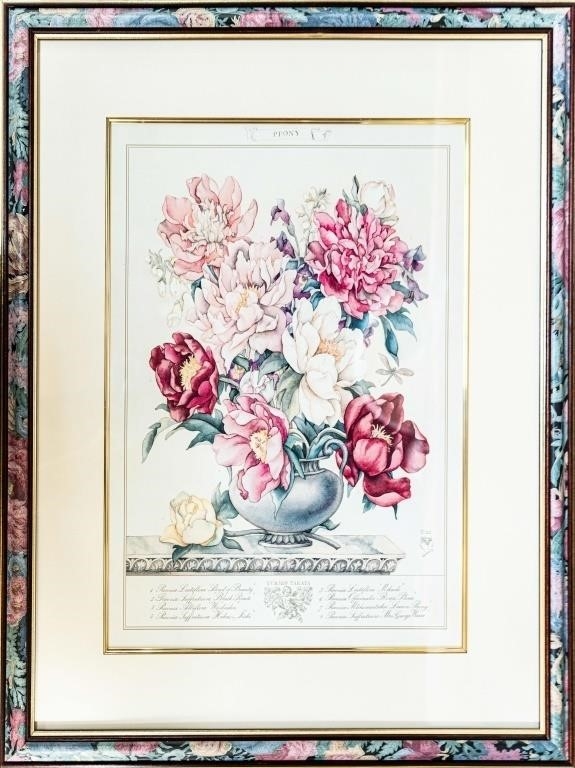 フラワー デザイン 額 YURIKO TAKATA 新品箱入 Yuriko Takata | YURIKO TAKATA PRINT 'PEONY' #112 | MutualArt