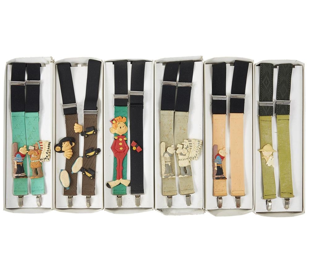 TINTIN / Hergé PAIRE DE BRETELLES LATEX / TISSU