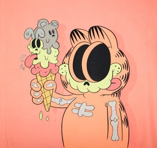 Coté Escrivá | Creepy Garfield (Ice Cream) (2019) | MutualArt
