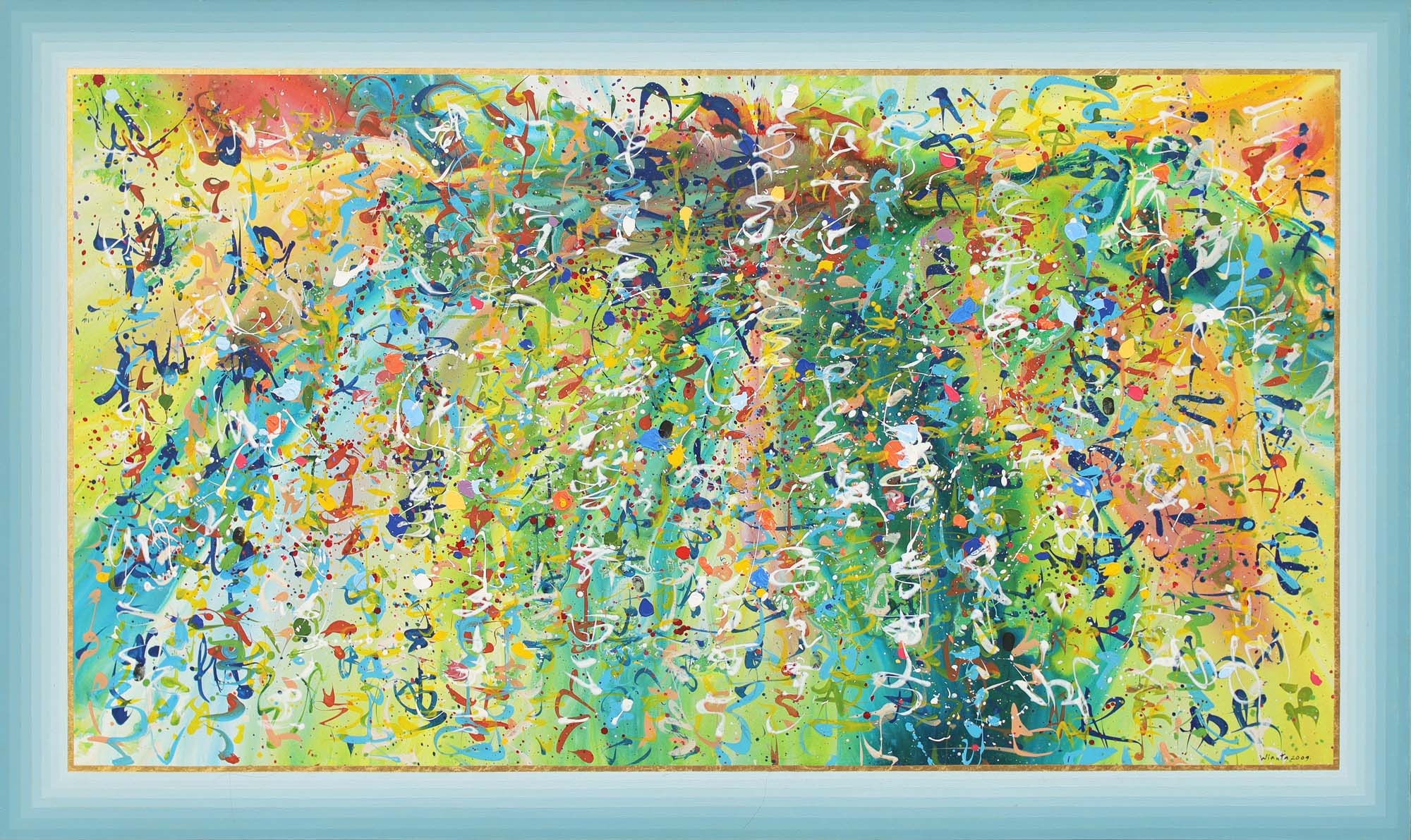 現代バリアート　Made Wianta Calligraphy Made Wianta | I MADE WIANTA | Calligraphy Spreading Sky, 2009