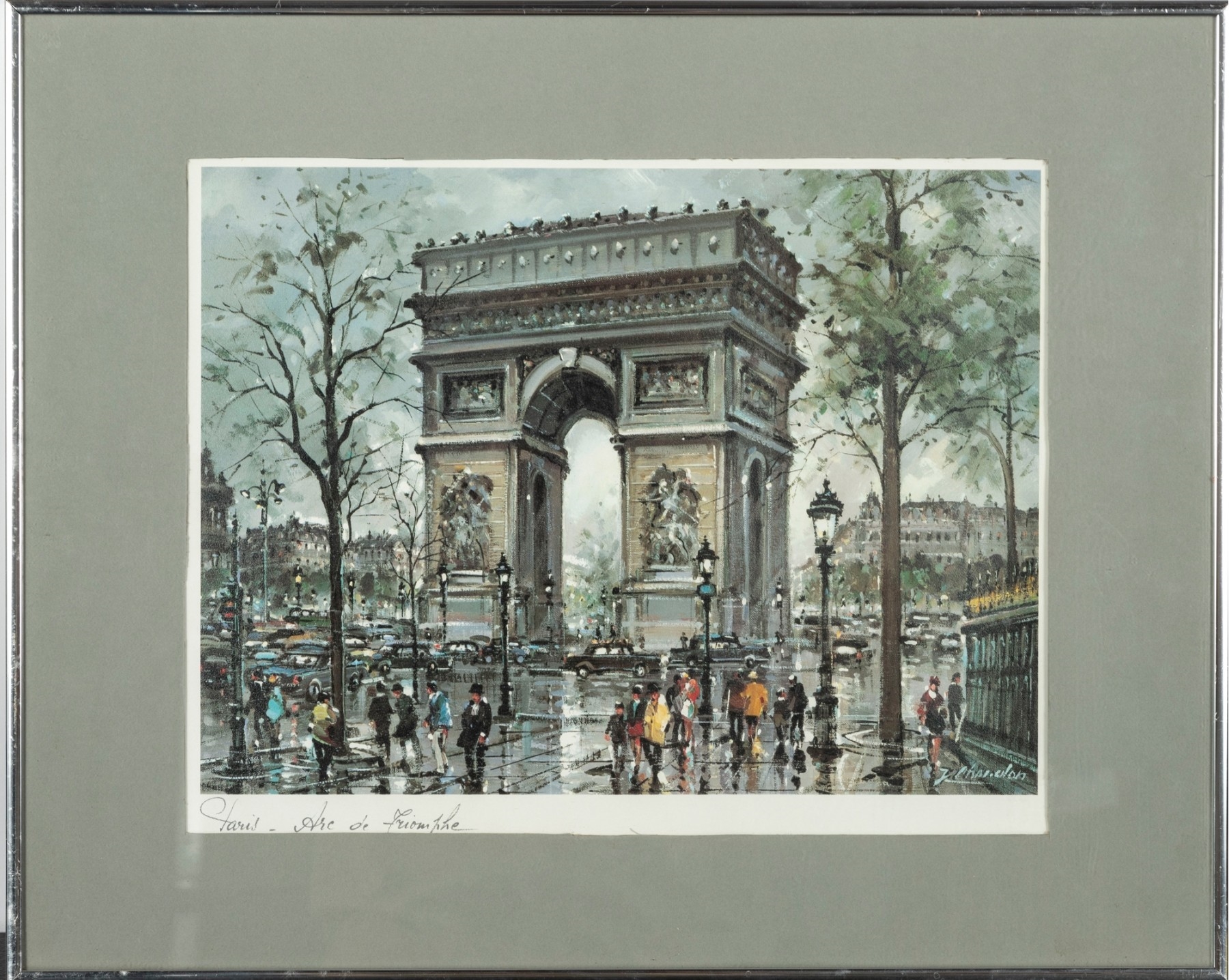 Jacques Chardon パリ4点セット 油絵風アートプリント 凱旋門 Jacques Chardon | Paris Arc de Triomphe | MutualArt