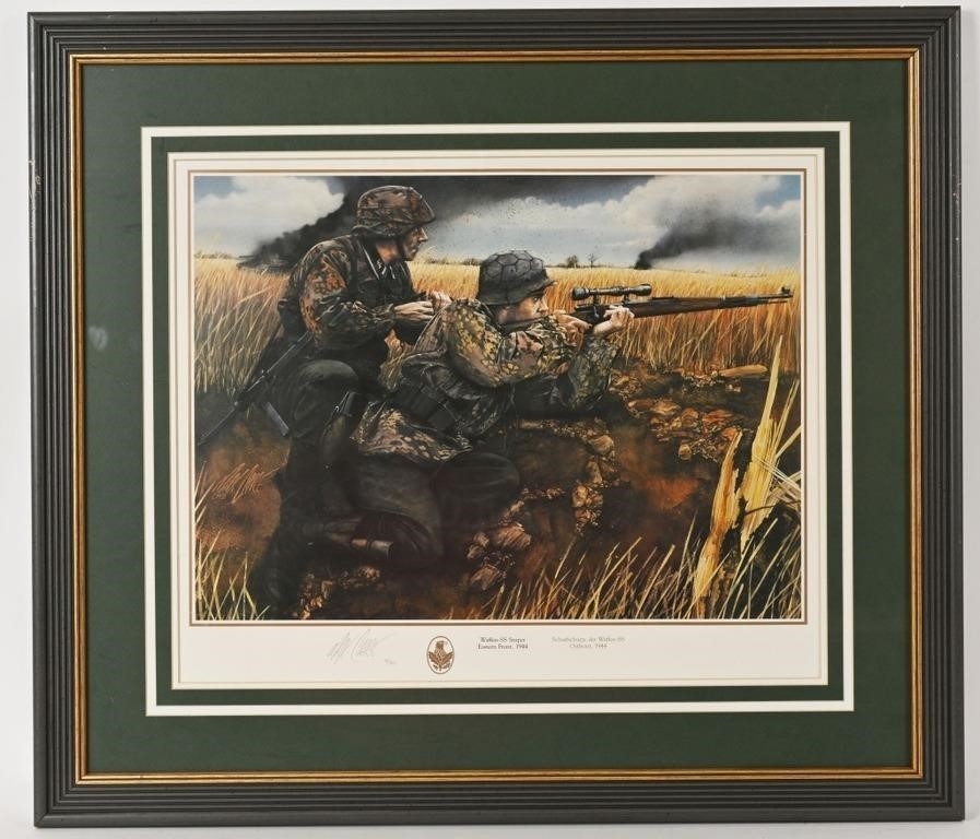 Max Crace | WWII GERMAN WAFFEN SS SNIPER ART PRINT MAX CRACE (1944