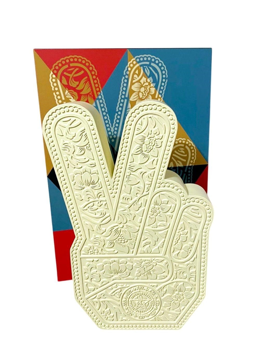Shepard Fairey | Peace Fingers (2023) | MutualArt