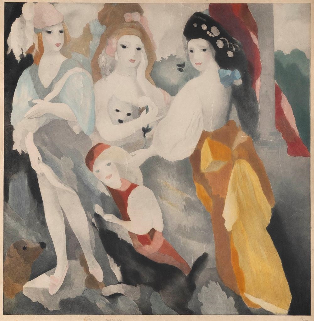 Marie Laurencin | Young women with a dog (19th Century 20th