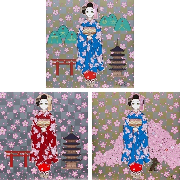 その他 2024 FLOWERS TAKASHI MURAKAMI MAIKO Takashi Murakami: Maiko-san Tanzaku Screen Print | Gagosian Shop