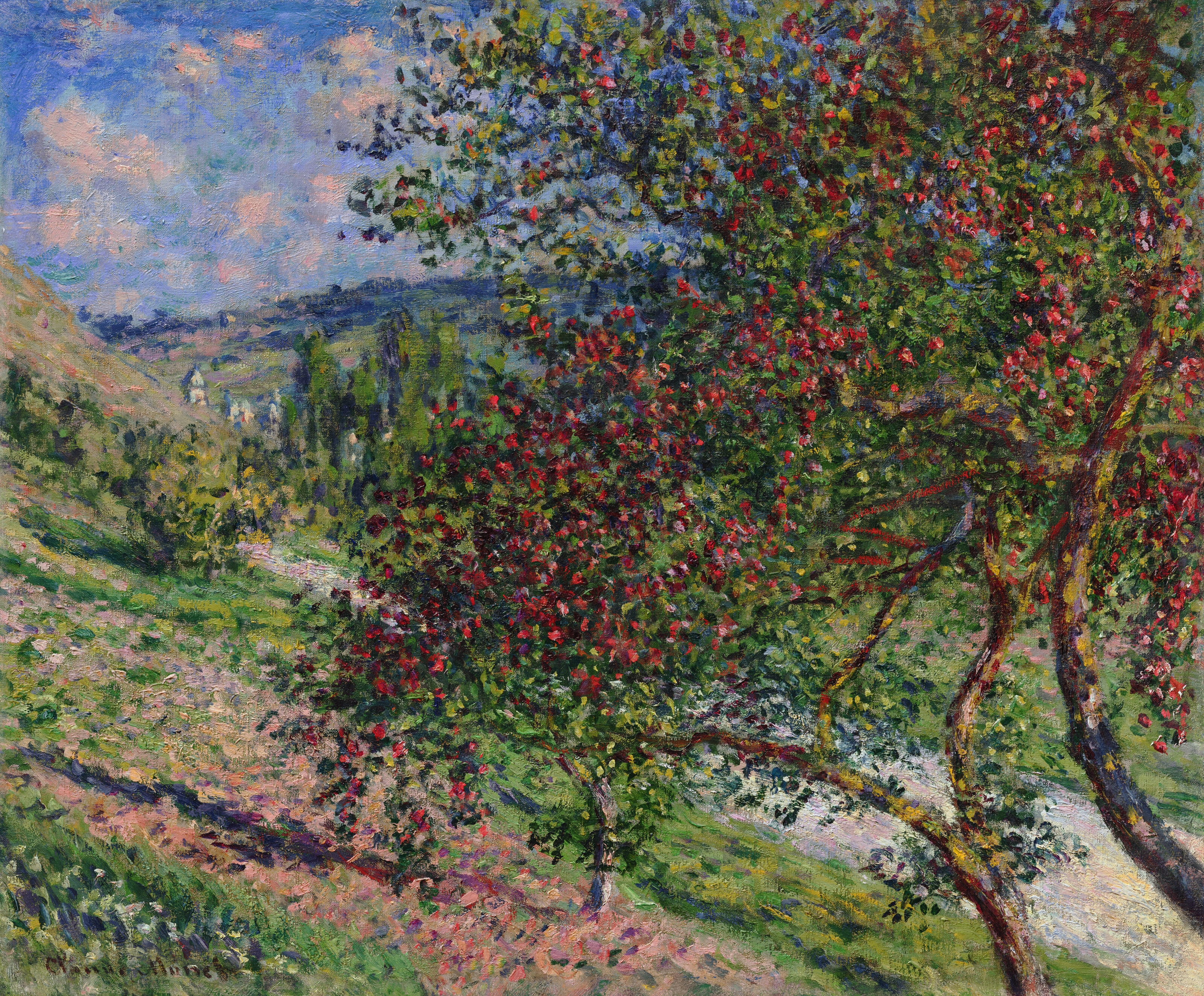 Claude Monet | Pommiers, Vétheuil (1878) | MutualArt
