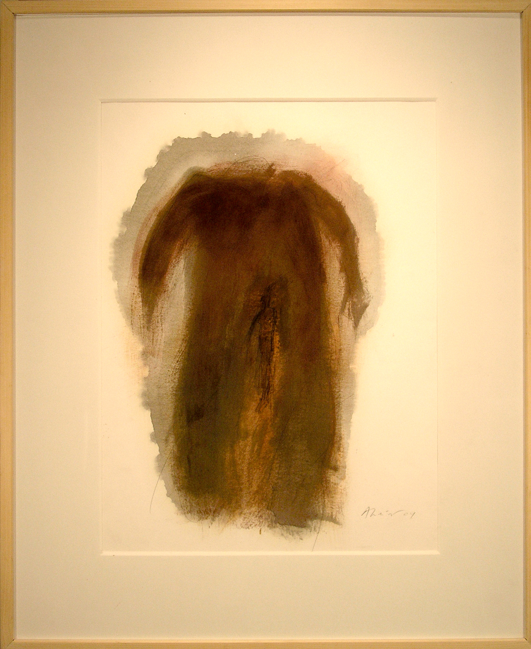 Artwork by Adrian Luchini, Untitled, Made of graphite, red pigment, shellac, and oil on paper