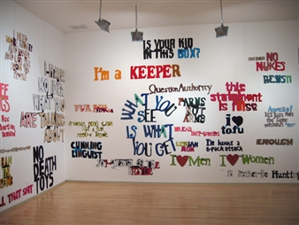 it's midnight and it's lonely, detail intstallation shot - Danielle Gustafson-Sundell