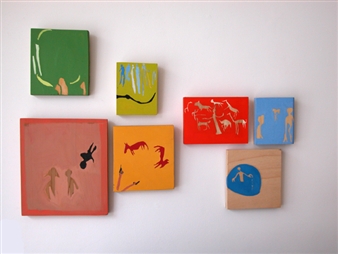 grouping of small Bill Santen paintings - Bill Santen