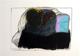 Chinese Acrobat Sofa, Aqua Front - Geoffrey Moss