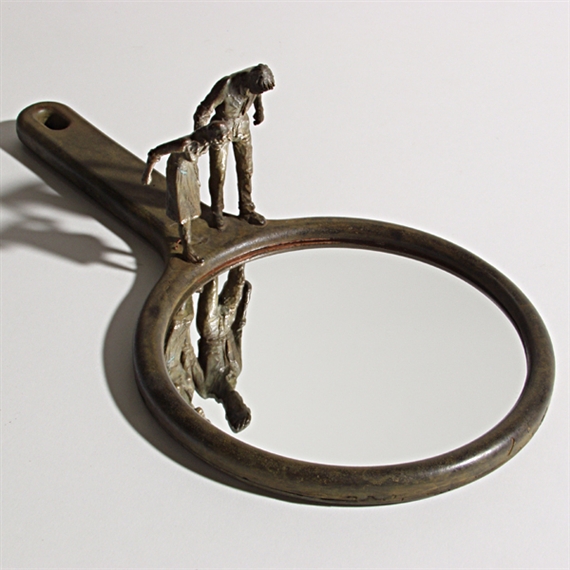 Miroir Aux Alouettes Artisanal Français - Outil De Chasse Ancien Bois Et Fer