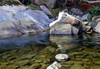 Installation view of Paul Matthews exhibition at Michener Art Museum.