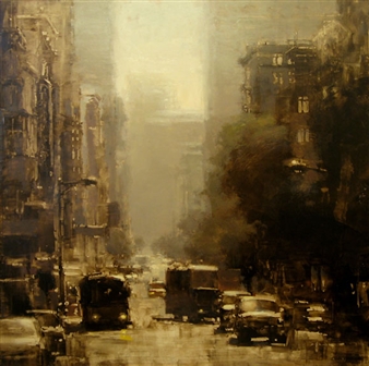Geary Street Morning - Jeremy Mann