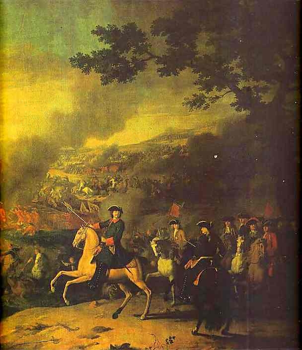 Artwork by Louis Caravaque, Peter the Great at the Battle of Poltava, Made of Oil on canvas