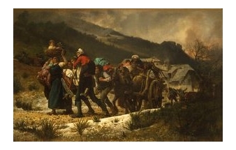 Vosges Peasants Fleeing Before the Invasion - Gustave Brion