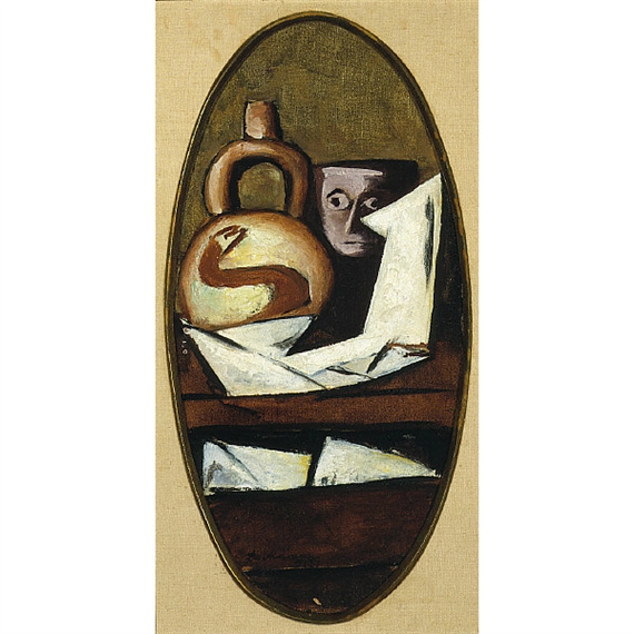 Mariner kontrol sandwich Max Beckmann | Still Life with Mexican Figure (Vase) (1931) | MutualArt
