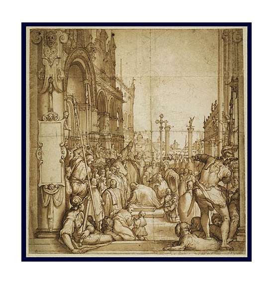 Federico Zuccaro | The Submission of the Emperor Frederick Barbarossa ...