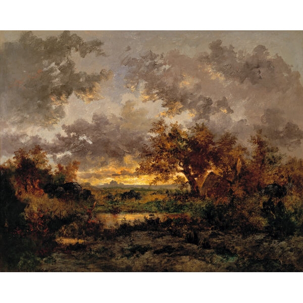 Théodore Rousseau The Charcoal Burner's Hut (La Hutte des